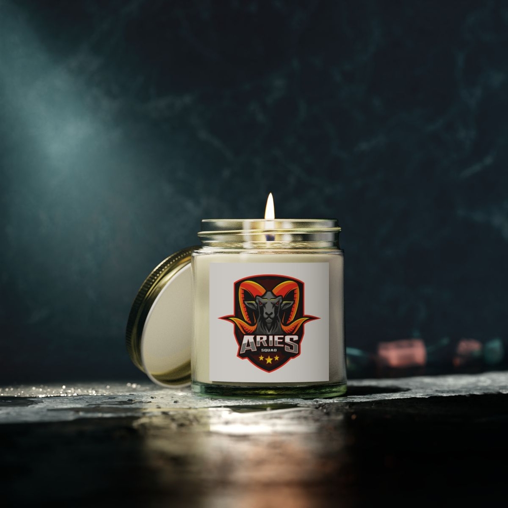 Aries White Candle Jar